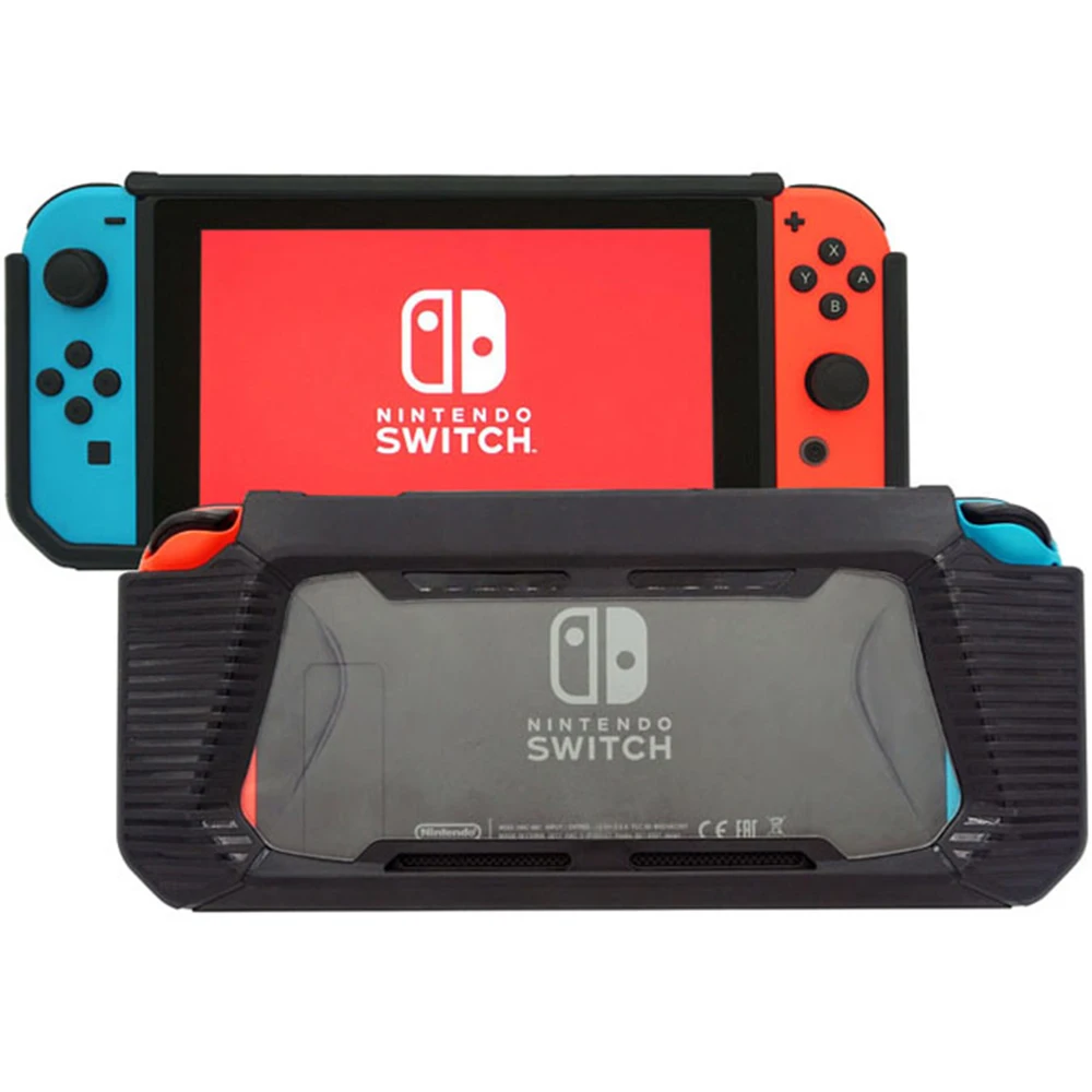 

For Nintend Switch Console TPU+PC Protective Case Cover For Switch Grips Shock-Absorption Rubber Drop Proof Protector Cover