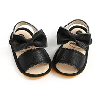 Fashion Summer Baby Girls Sandals Shoes Toddlers Simple Style Solid Color Bow Soft Sole Shoes Outdoor Indoor Prewalker 4