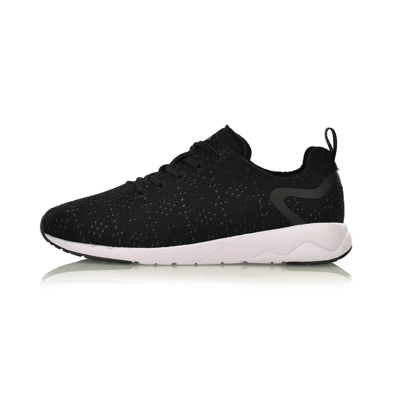 AGCM055-1H Li-Ning/Мужская обувь для отдыха; прогулочная обувь из моно пряжи; нескользящая подкладка; спортивная обувь; дышащие кроссовки; AGCM055 YXB076 - Цвет: AGCM055-1H