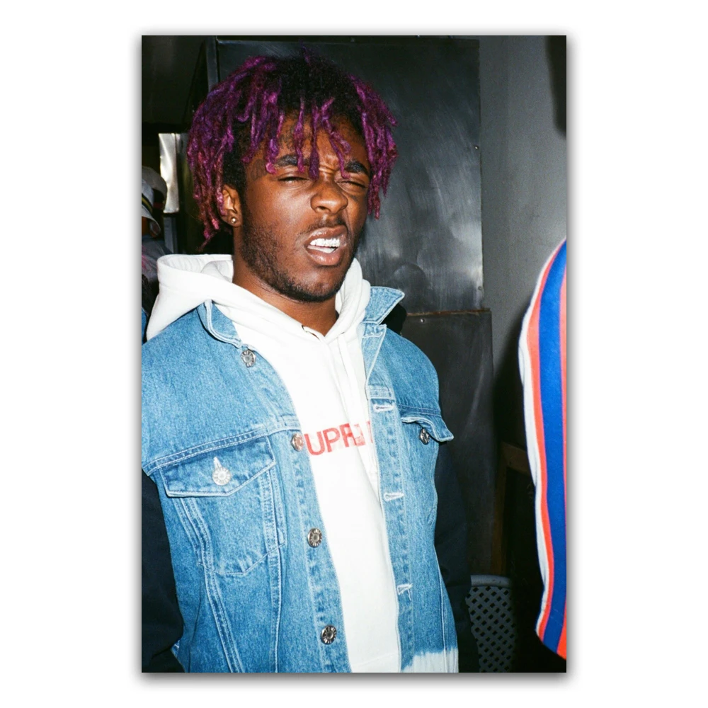 MQ1456 Lil UZI Vert хип-хоп музыка звезда рэпер певец Горячее предложение художественный плакат Топ Шелковый светильник холст домашний декор Настенная картина печать - Цвет: Темно-серый