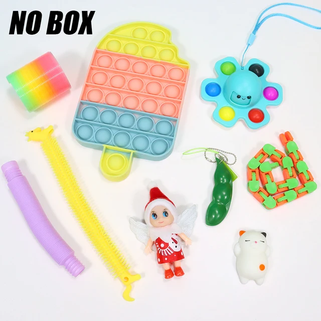2021 Fidget Toys Advent Calendar Christmas Gift 24 Days Pack Set Anti Stress Kit Stress Relief Figet Toy Blind Box Kids Gift Z