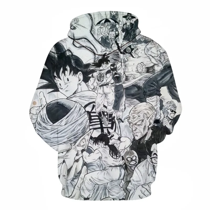 Новинка осени, новая модель, 3D цифровая печать, Dragon Ball, HoodiePersonality, легкая Толстовка большого размера