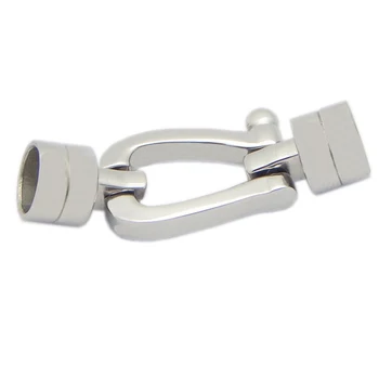 

20pcs/lot engrave logo hole:5/6mm Stainless Steel Clasps Hooks Cords End Caps Cord For Jewelry Making Bracelet Necklace DIY