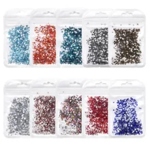 1000 шт Смешанные Размеры SS3-SS12; обувь с блестящими стразами ab стеклянные стразы для дизайна ногтей Стразы Б ез исправлений ногтей Rhinestoens нейл-арта украшения H0248