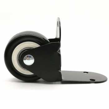 

8Pcs L-Type Right Angle Caster Wheels PVC Castor Wheel Furniture Caster for Industrial Trailer Home Furniture Black (2 Inch)