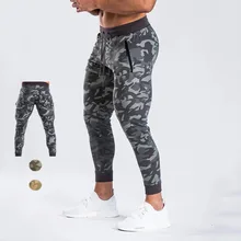 Мужские облегающие Джоггеры для фитнеса тренировочные штаны для тренажерного зала с эластичной резинкой на талии