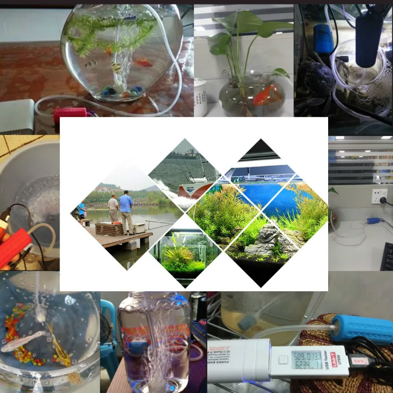 Air Pump Portable Mini USB Aquarium Fish Tank Oxygen Air Pump Aquatic Terrarium Filter Fish Tank Mute Energy Saving Accessories