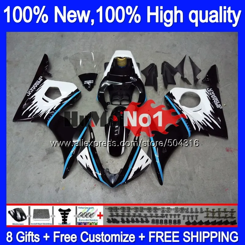 Корпус для YAMAHA YZF600 YZF R6 600CC YZF 600 R 6 CC голубого цвета, с бесплатной доставкой blk 5MC. 123 YZF-600 YZF-R6 2003 2004 2005 YZFR6 03 04 05 обтекатели