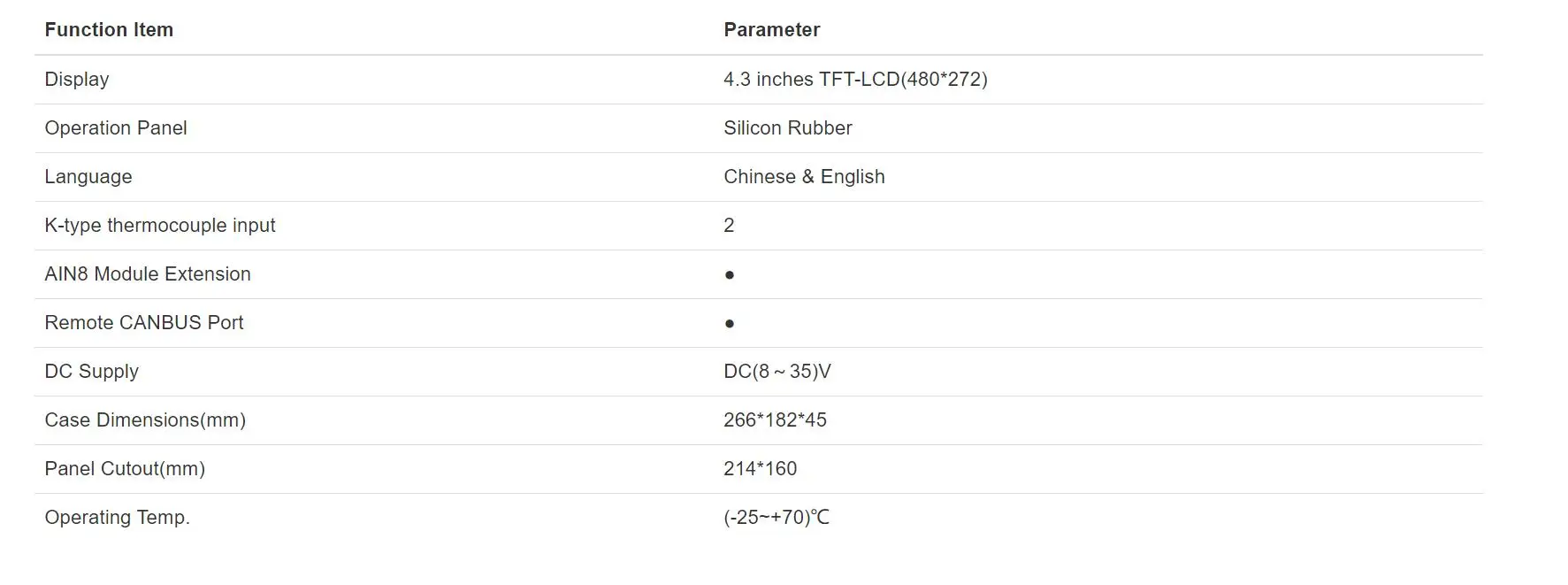 HRM3300 Marine Diesel Controller Remote monitoring, 4.3inches TFT-LCD, suitable