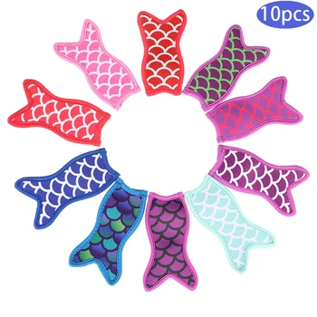 

10pcs Popsicle Holder Bags Mermaid Ice Sleeves Freezer Reusable Popsicle Covers kids Summer Ice Cream Tools