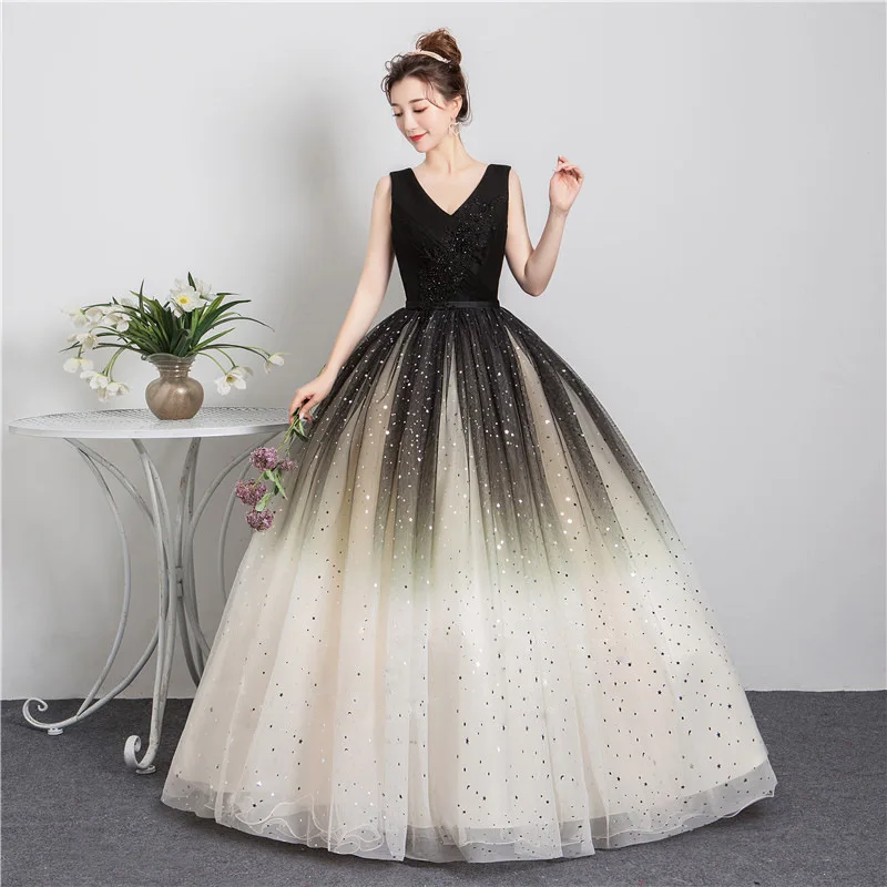 

New Vestidos Classic Quinceanera Dresses Party Prom Dress Sleeveless Elegant V-neck Ball Gown Vintage Robe De Bal Customize