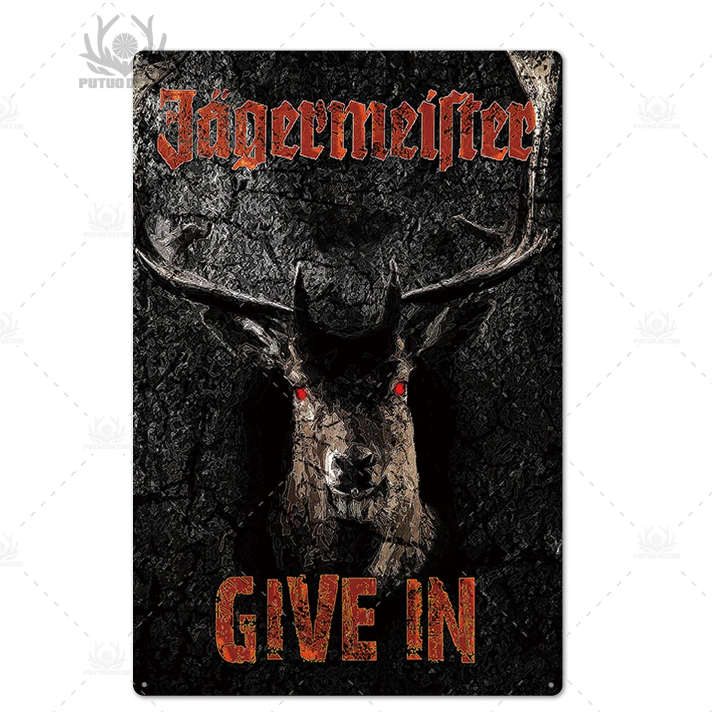 TH5451 Jagermeister металлический знак жестяные знаки металлическая пластина табличка Металл Винтаж Паб Бар человек пещера Настенный декор - Цвет: TH5451