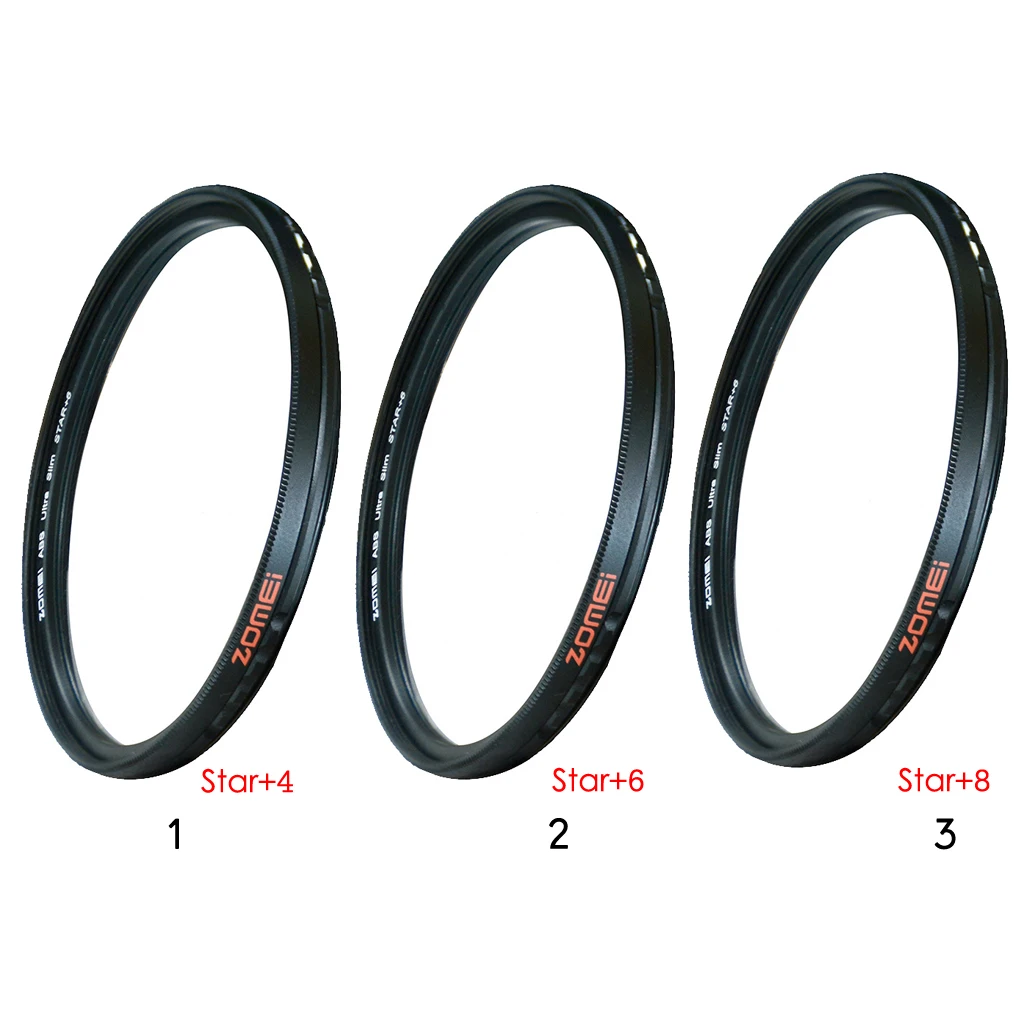 ZOMEI 77mm Camera Lens Star Filter Snowflake 4 6 8 Point Optical Glass Camera Lens Star Filter for Canon Nikon Sony SLR DSLR