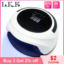54 Вт Сушилка для ногтей LKE Белый светодиодный гель для сушки ногтей оборудование маникюрный салон Инструменты для дизайна ногтей с автоматическим датчиком лак для ногтей УФ лампа