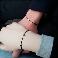 Модный регулируемый плетеный браслет ручной работы, Женский минималистичный браслет в форме сердца, Круглый браслет, Модные женские ювелирные изделия