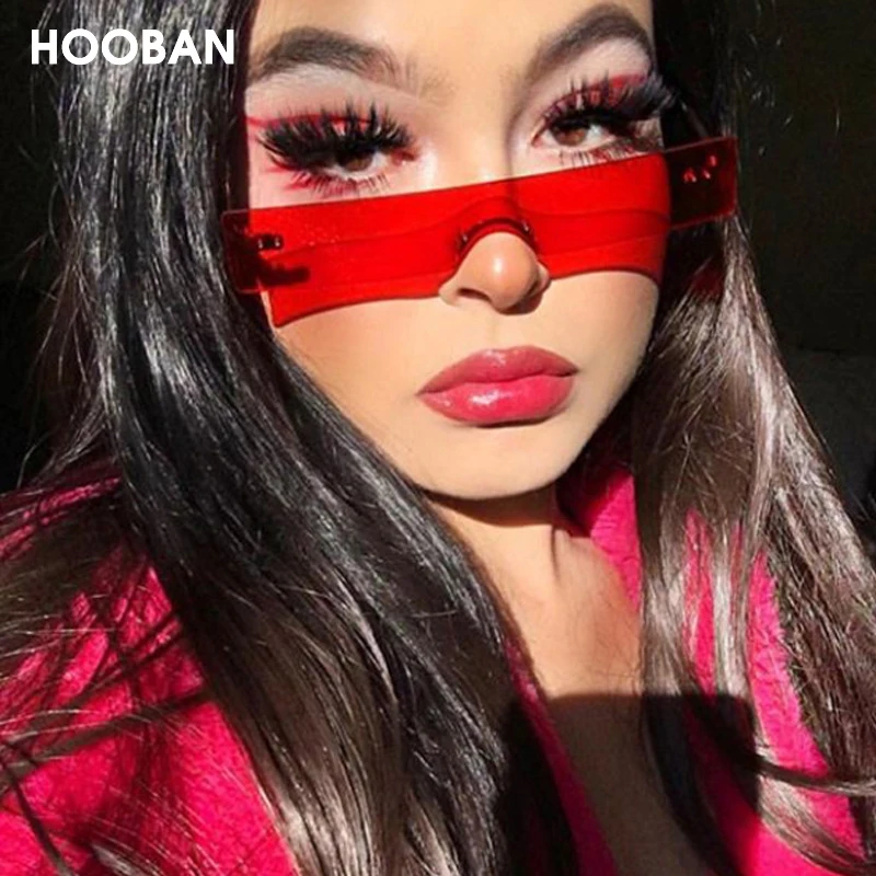 HOOBAN 2020 Новые Модные прямоугольные Солнцезащитные очки женские плоские брендовые