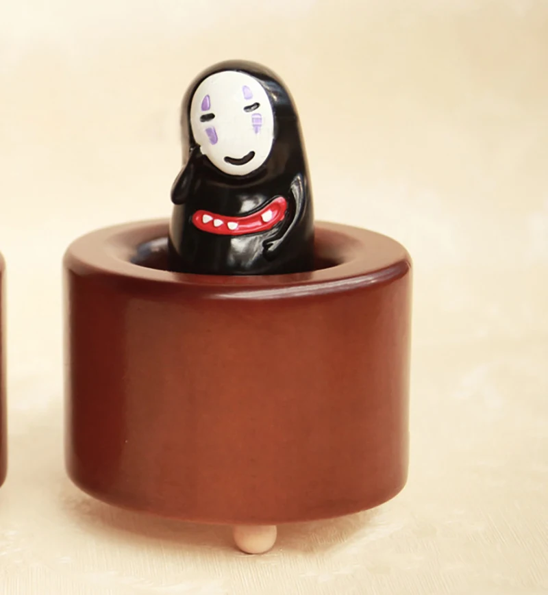 High Quality 12cm*8cm Muzic Box Faceless Male In The Palm Of The Music Box Series Mini Wood Funny Gift Christmas Decorations