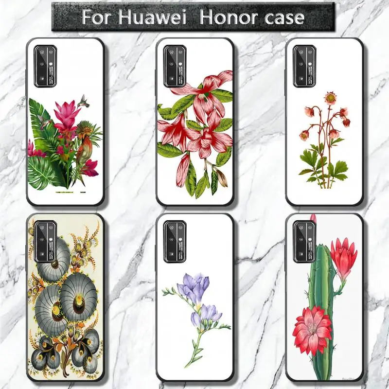 Custodia Per Telefono Flower Florals Per Huawei Honor 30 20 10 Pro Lite View 10 9 8C 5A Play 8X Honor 30 Lite Custodia Per Telefono
