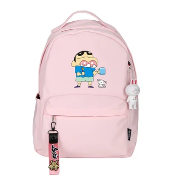 

Crayon Shin-chan Printing Backpack Kawaii Children School Bags Candy Color Women Cute Backpack Travel Backpack Ainme Bagpack