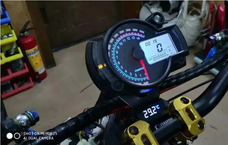 Универсальный мотоцикл цифровой инструмент Спидометр Одометр Регулируемая панель 7 цветов ЖК-дисплей датчик для RX2N 4 цилиндра