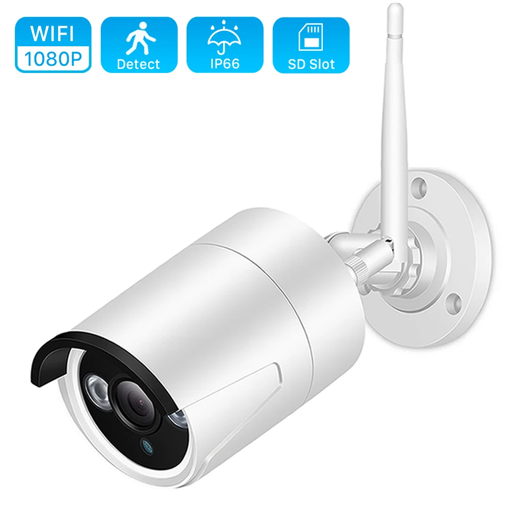 

1080P Wifi IP Camera Onvif 2.0MP HD Outdoor Weatherproof Infrared Night Vision Security Video Surveillance Camera SD Card Slot