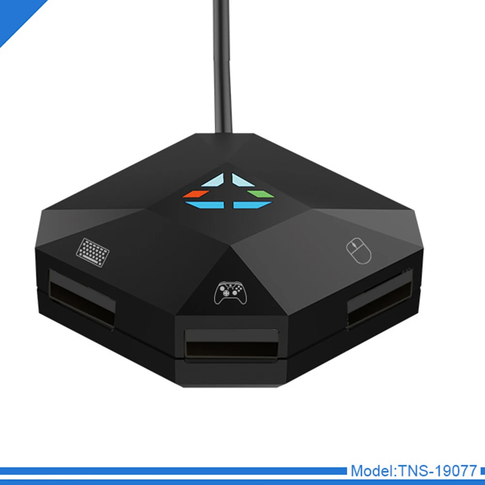 Черный геймпад подключи и играй USB адаптер видео игровая клавиатура мышь конвертер без вибрации портативный с кабелем ABS PC для переключателя