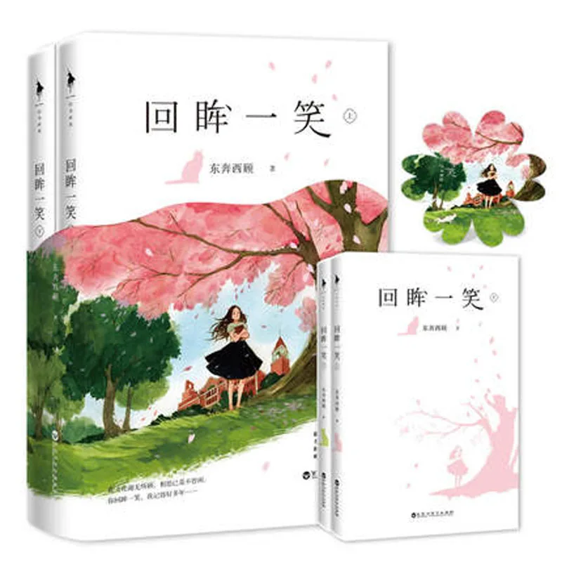 

2 PCS/SET Hui Mo yi xiao by dong ben xi gu Youth love emotion Campus fiction novel book