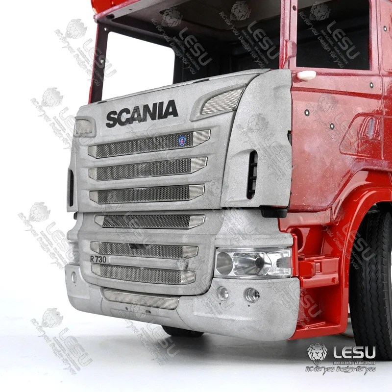 1/14 грузовик Scania R730 Передняя лицевая сетка бампер набор Tamiya трактор R620 R470 алюминиевый сплав металлический обновленный аксессуар RCLESU