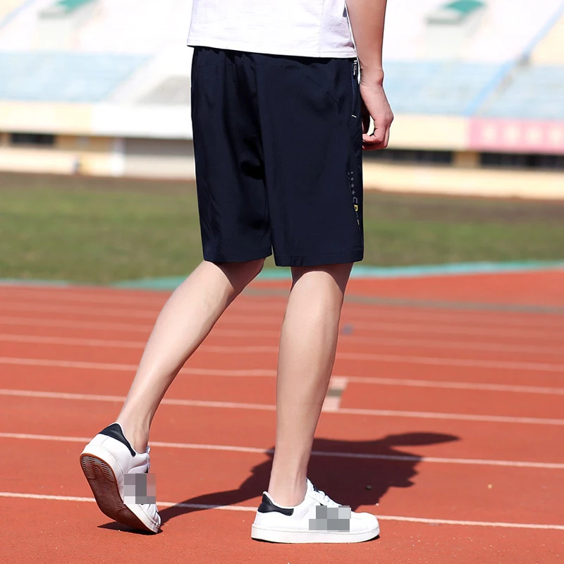 Men Brand Breathable Male Casual Knee Length Letter Printed Shorts Fitness Mens Bodybuilding Comfortable Fashion Shorts