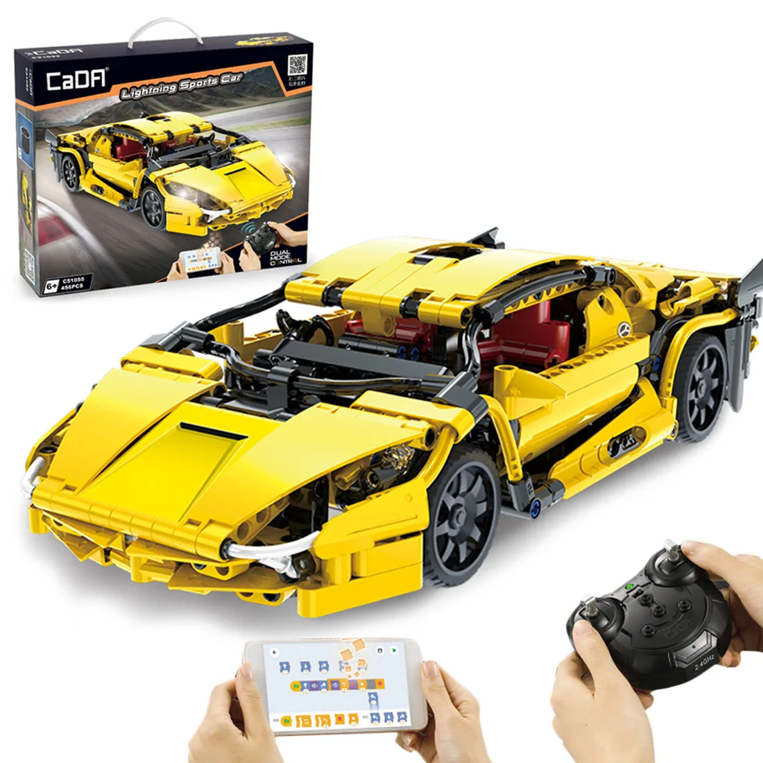 

456Pcs CaDA DIY Small Particle Building Block Remote Control Super Car Model Kit - Double Eagle