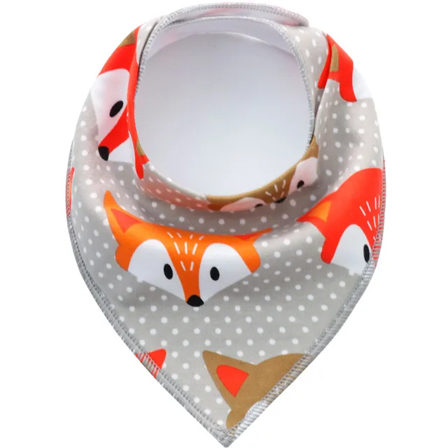Baby Bibs Triangle scarf Cotton Cartoon Child Baberos Bandana Bib Babador Dribble Bibs Newborn Slabber Absorbent Cloth Bib B12