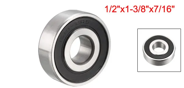 uxcell 1/4" 1/2" 3/8" 9/16" Deep Groove Ball Bearing Shield Sealed Chrome Steel Bearings Rolling Bearings for Micro Motor