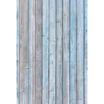 

Vinyl Wooden Floor Photography Backdrops Light Blue Backgrounds for Photo Studio Children Kids newborn Baby Photo Shoot