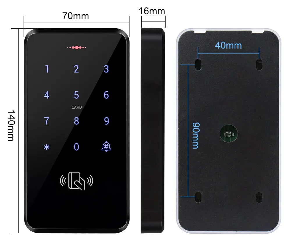 Waterproof IP68 RFID Card Door Access Controller with Wiegand 26/34