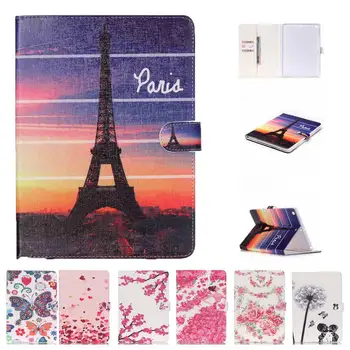 

New 3D Printing PU Leather Case For Samsung Galaxy Tab 3 Lite 7.0 inch SM-T110 T111 Tab E 7.0 SM-T113 T116 Tablet Case+Film+Pen