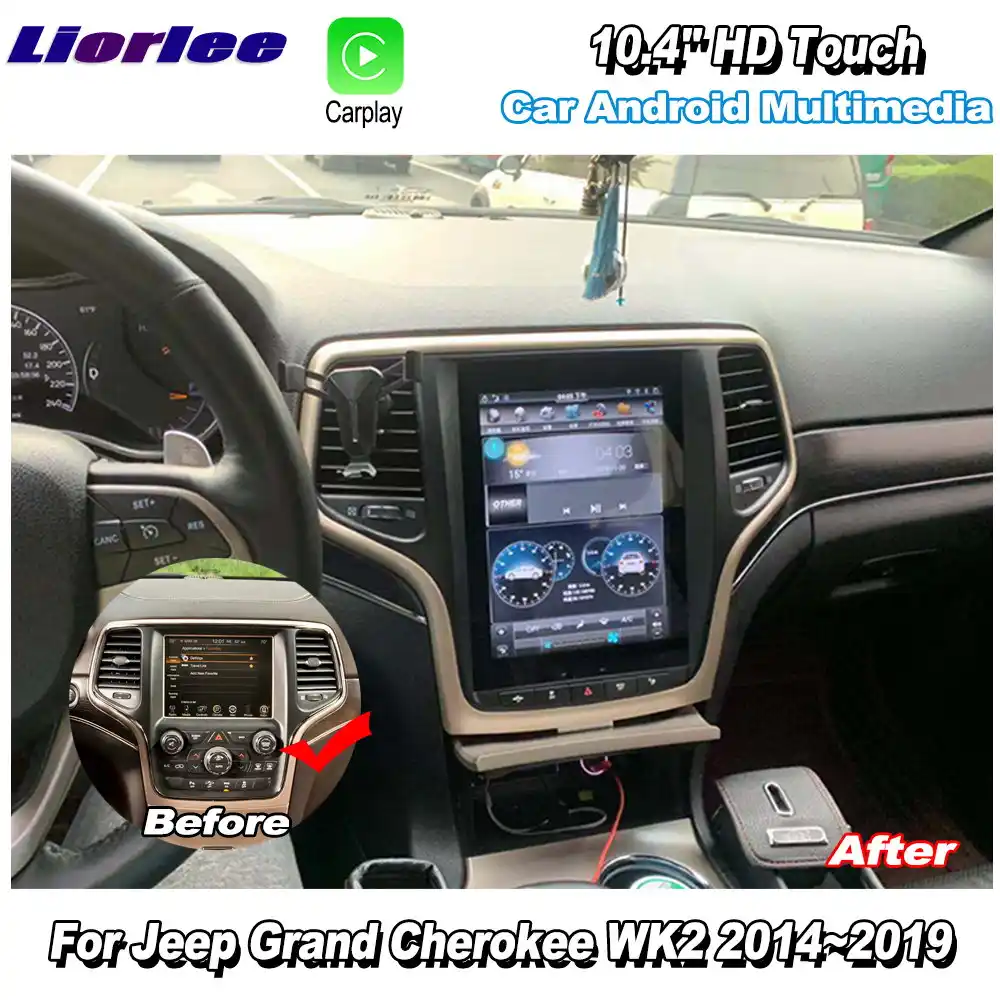 Car Multimedia Player For Jeep Grand Cherokee Wk2 2014 2019 Android Carplay Gps Navigation Vedio Radio 10 4 Hd Super Screen Car Multimedia Player Aliexpress