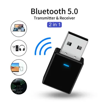 

Wireless Adapter Bluetooth Audio Receiver Transmitter 2 In 1 Mini Stereo BT V5.0 AUX RCA USB 3.5mm Jack For TV PC Car Kit