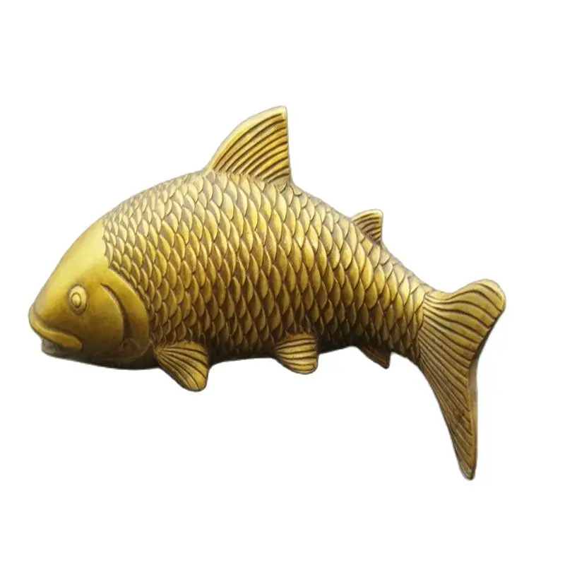 CHINEA FOLK Collection old Mascot Copper Fish Carp Fengshui Ware | Дом и сад