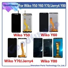 Originale para wiko y50 y60 y70 y80 jerry4 display lcd sensor de tela toque digitador assembléia para wiko jerry 4 lcd tela toque