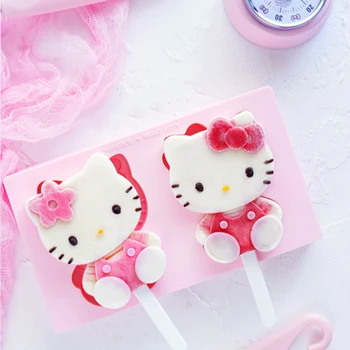 

Silicone Ice Cream Mold with Cover Animals Shape Jelly Form Maker for Ice lolly Moulds Ice Cube Tray for Candy Bar Decoration