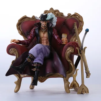 

23cm One Piece Gk Big Sofa Dracule Mihawk Static Action Figure High Quality Pvc Statue Model Anime Decoration Colection Toys