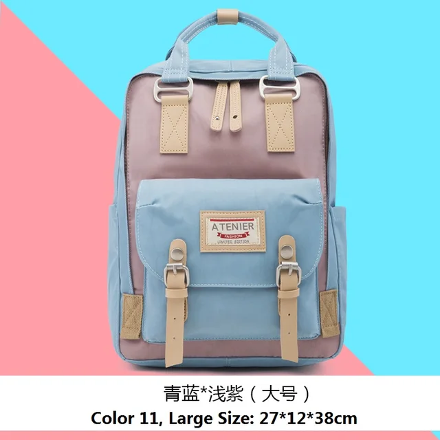 Teenager Girls Macarons Doughnut Canvas Backpack Students Candy Color  Waterproof Schoolbag Casual Travel Bags Mochila Feminina - Backpacks -  AliExpress