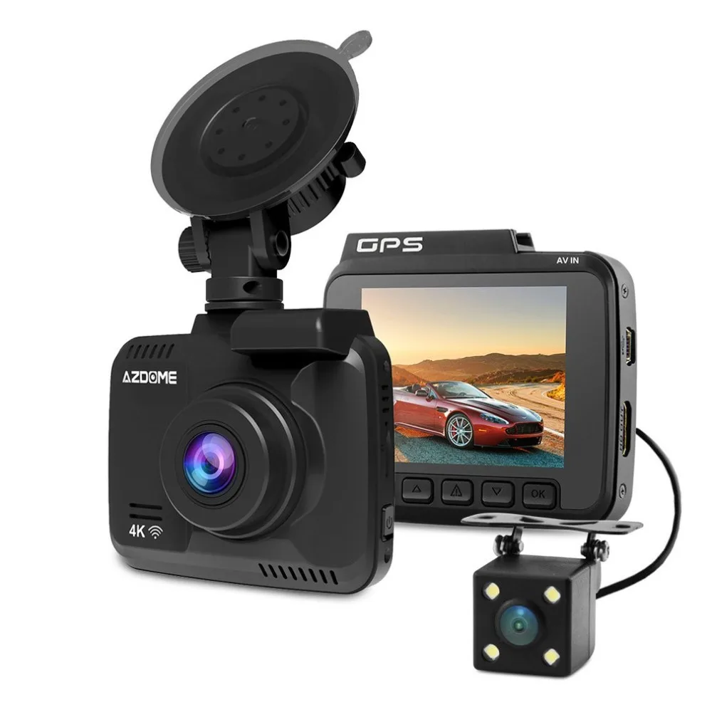AZDOME GS63H одна камера Автомобильный видеорегистратор Встроенный Wifi Gps g-сенсор камера 170 супер широкоугольный объектив 4K Ultra HD Wdr рекордер вождения