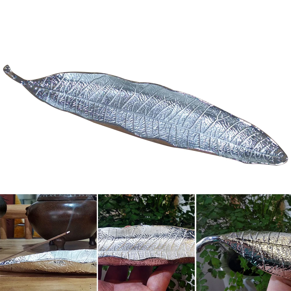 

Censer Plate Decor Burner Zinc Living Room Durable Cones Accessories Office Inner Worlds Home Plug Incense Stick Holder Leaf