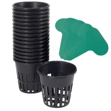 Hydroponics Planting Baskets Fixed Value Cups With Plant Labels Plants Growing Vegetable Sprout Nursery Garden Trough Net Cup