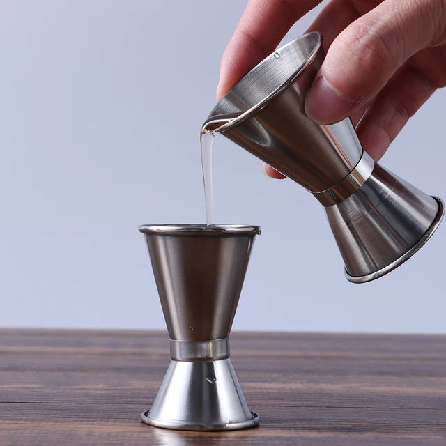 Drinking Spirit Barware Dual Shot Stainless Steel Measure Cup Bar Tools  Cocktail Mug Measure Jigger TYPE 1-20/40ML