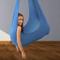 Kids Cotton Swing Hammock for Autism ADHD ADD Therapy Cuddle Up to 88lbs Sensory Child Therapy Elastic Parcel Steady Seat Swing 1