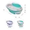 Pet Dog Cat Bath Brush 2-in-1 Pet SPA Massage Comb Soft Silicone Pet Shower Hair Grooming Cmob Dog Cleaning Tool Pet Supplies 3
