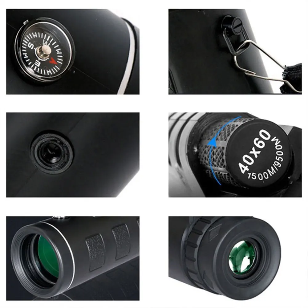 Pro Optics Hd 40X60 40X60 телескоп Монокуляр Портативный телефон со штативом высокой мощности штативы аксессуары для телефонов дорожные линзы