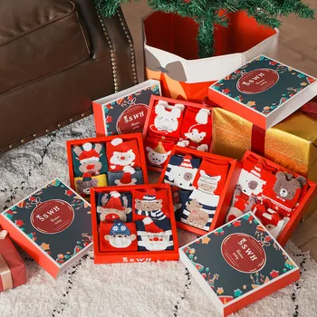 

kawaii calzini meias skarpetki damskie 4Pairs Adults Unisex Cotton Christmas Terry Thicken Warm women socks calcetines mujer